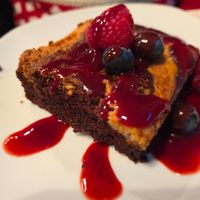 Biscoff brownie at Veggiezz - Am Salzgriess in Vienna