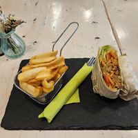 "Chicken" curry wrap at Veggiezz - Am Salzgriess in Vienna