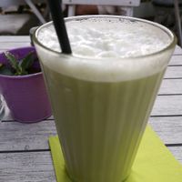 Matcha Latte  at Veggiezz - Am Salzgriess in Vienna