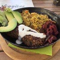 Steak with quinoa  at Veggiezz - Am Salzgriess in Vienna