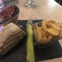 Gyeros wrap with fries at Veggiezz - Am Salzgriess in Vienna