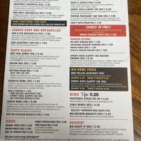 vegan menu  at The Phoenix in Coventry