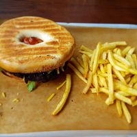 Jackfruit burger & skinny fries at The Phoenix in Coventry