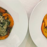 Pumpkin risotto at Tamari in Leiria
