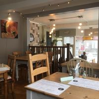 The cafe from where we sat - kitsch  at The Veggie Cafe in Ilkley