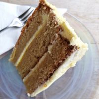 Lemon cake at The Veggie Cafe in Ilkley