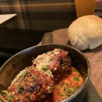 Vegan meatballs  at Crumb & Spigot in Chagrin Falls