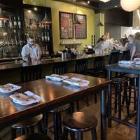 Interior including bar at Crumb & Spigot in Chagrin Falls