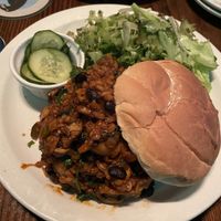 Vegan sloppy joe at Crumb & Spigot in Chagrin Falls