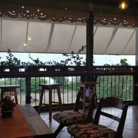 Outside seating area at Buzzz Cafe in Tagbilaran