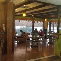 Inside seating area at Buzzz Cafe in Tagbilaran