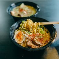 OG ramen with vegan egg at Ramen Hood in Los Angeles
