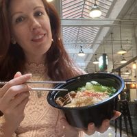 Cold Ramen on a hot day! Was really good!🍜 at Ramen Hood in Los Angeles