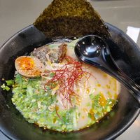 Garlic ramen w/ egg at Ramen Hood in Los Angeles