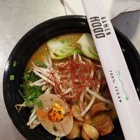 Garlic Ramen + egg at Ramen Hood in Los Angeles