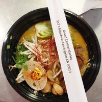 Garlic Ramen + egg at Ramen Hood in Los Angeles