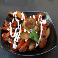 banh mi poutine at Ramen Hood in Los Angeles