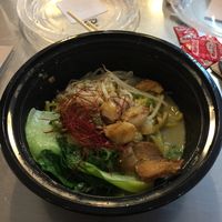 Garlic Ramen, before the broth is added at Ramen Hood in Los Angeles