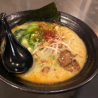 Garlic ramen at Ramen Hood in Los Angeles