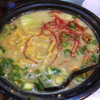 Garlic ramen at Ramen Hood in Los Angeles