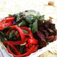 Kitchen sink salad.  at Big Earth Cafe in Studio City