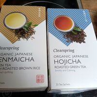 Clearspring green teas (Genmaicha and Hojicha) at Bio Station in Antwerpen