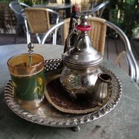 Oriental tea (fresh peppermint) at Cafe Blumenhaus in Nuertingen