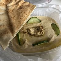 Hummus  to go at Cafe Blumenhaus in Nuertingen