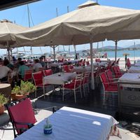 View of port  at Romeo Pizza in Volos