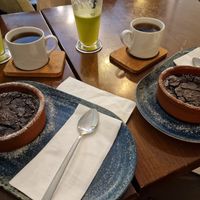 fantastic chocolate souffle  and fresh lime mint lemonade at KafeNAsanat in Istanbul