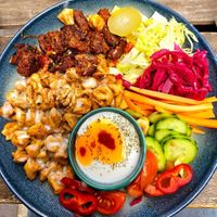 Manti with kofte at KafeNAsanat in Istanbul