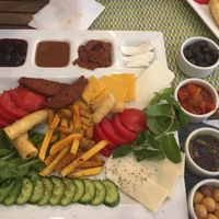 Vegan Turkish breakfast  at KafeNAsanat in Istanbul
