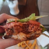 Pea burger at KafeNAsanat in Istanbul