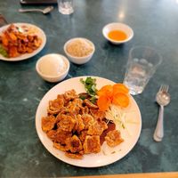 Orange soy chicken (my partner had the spicy amazing soy chicken) #Veganuary at Chia Sen in Scarborough