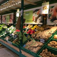 Fresh organic produce  at Erdi Biomarkt in Filderstadt