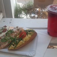 3 kinds of differents chlebíček and homemade lemonade at Chlebíček Store in Prague