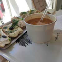 Plant based sandwich at Chlebíček Store in Prague