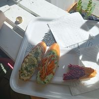 Seafood was good but beetroot was my favourite at Chlebíček Store in Prague