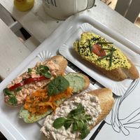 4 different flavours   at Chlebíček Store in Prague
