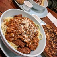 Special: Lentil Spaghetti Bolognaise at Bliss & Chips in Newtown
