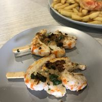Prawns at Bliss & Chips in Newtown