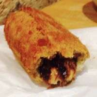 Deep fried mars bar at Bliss & Chips in Newtown