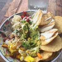 Burrito bowl at Beans & Greens Cafe in Ipswich
