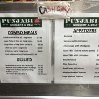 Menu  at Punjabi Grocery & Deli in New York City