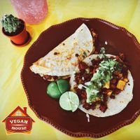 Tacos al pastor at Vegan House in Culiacan