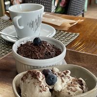 Chocolate Soufflé at Dona Flor Cafe in Cascais