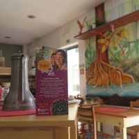 Inside at Dona Flor Cafe in Cascais