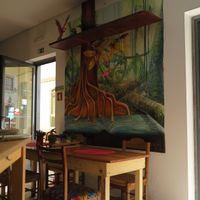 Inside at Dona Flor Cafe in Cascais