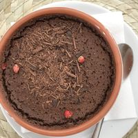 Chocolate mousse at Dona Flor Cafe in Cascais