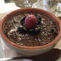 amazing chocolate mousse  at Dona Flor Cafe in Cascais
